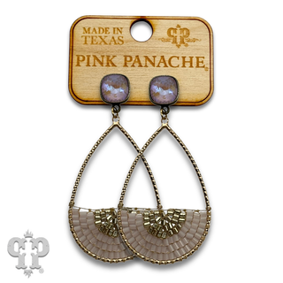 Woven bead teardrop earring with crystals from Swarovski®- LC