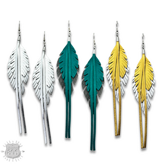 Genuine leather fringe earring, last call