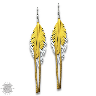 Genuine leather fringe earring, last call