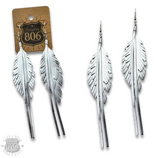 Genuine leather fringe earring, last call