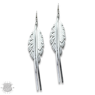 Genuine leather fringe earring, last call
