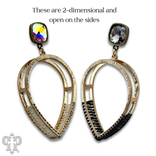 Upside down teardrop earring, Austrian crystal