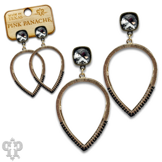 Upside down teardrop earring, Austrian crystal