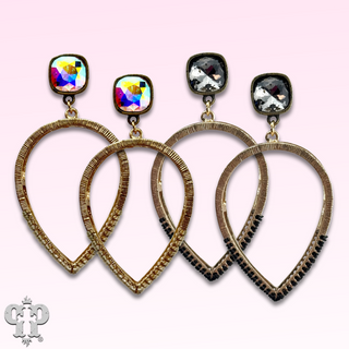 Upside down teardrop earring, Austrian crystal
