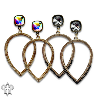 Upside down teardrop earring, Austrian crystal