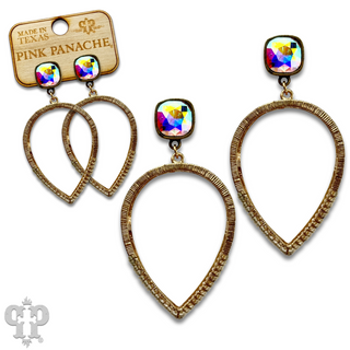 Upside down teardrop earring, Austrian crystal
