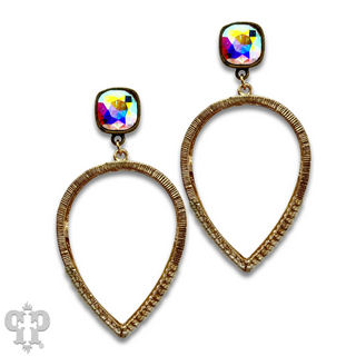 Upside down teardrop earring, Austrian crystal