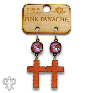 Neon cross earringwith crystals from Swarovski® - LC