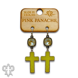 Neon cross earringwith crystals from Swarovski® - LC