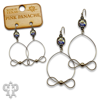 Crystal bow earring with crystals from Swarovski®