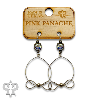 Crystal bow earring with crystals from Swarovski®