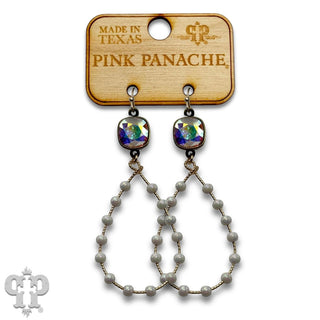 Iridescent teardrop earring with crystals from Swarovski®- LC