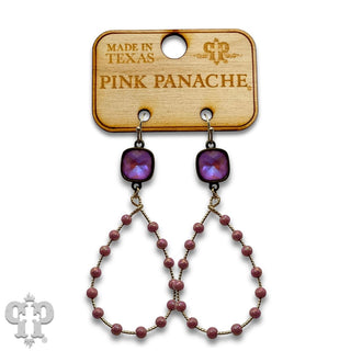 Iridescent teardrop earring with crystals from Swarovski®- LC