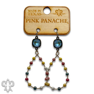 Iridescent teardrop earring with crystals from Swarovski®- LC