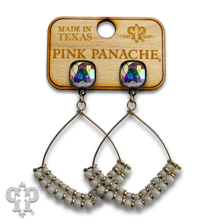 Pointed teardrop earring with crystals from Swarovski® - LC