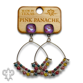 Pointed teardrop earring with crystals from Swarovski® - LC