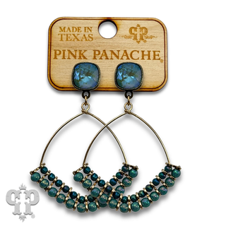 Pointed teardrop earring with crystals from Swarovski® - LC