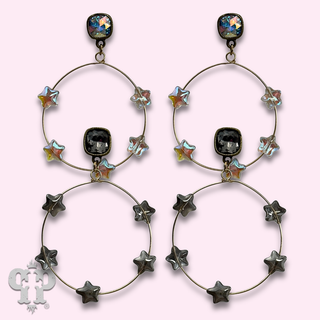 Star circle earring with crystals from Swarovski® - LC