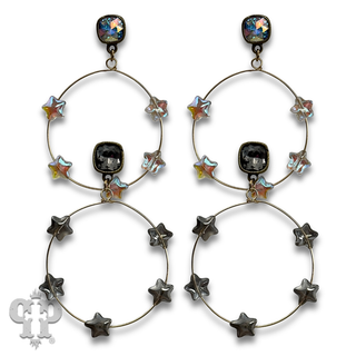 Star circle earring with crystals from Swarovski® - LC