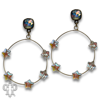 Star circle earring with crystals from Swarovski® - LC