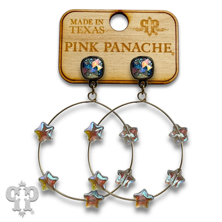 Star circle earring with crystals from Swarovski® - LC