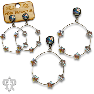 Star circle earring with crystals from Swarovski® - LC