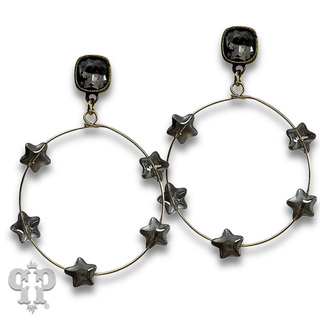 Star circle earring with crystals from Swarovski® - LC