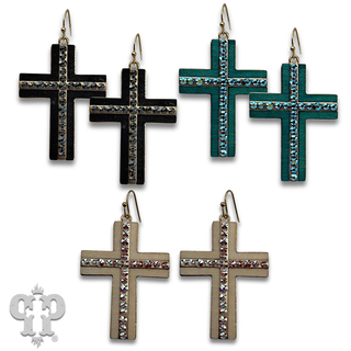 Cross earring with crystals from Swarovski®- LC