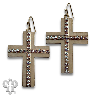 Cross earring with crystals from Swarovski®- LC