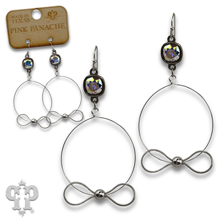 Crystal bow earring with crystals from Swarovski®