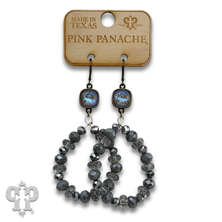 Faceted bead teardrop earring with crystals from Swarovski® - LC