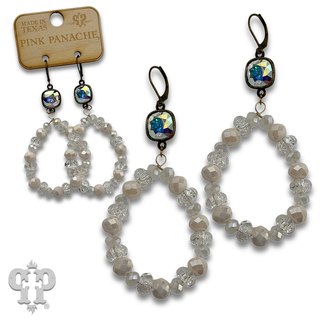 Faceted bead teardrop earring with crystals from Swarovski® - LC