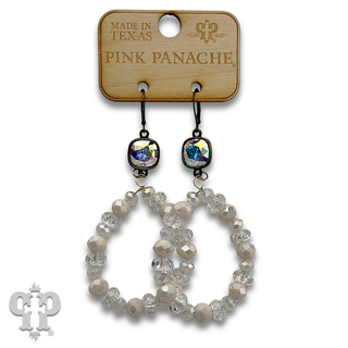 Faceted bead teardrop earring with crystals from Swarovski® - LC