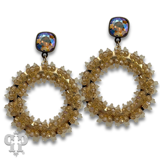 Flower wreath earring with crystals from Swarovski® - LC