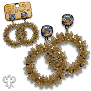 Flower wreath earring with crystals from Swarovski® - LC