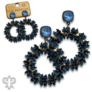 Flower wreath earring with crystals from Swarovski® - LC
