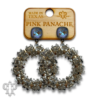Flower wreath earring with crystals from Swarovski® - LC