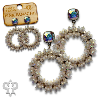 Flower wreath earring with crystals from Swarovski® - LC