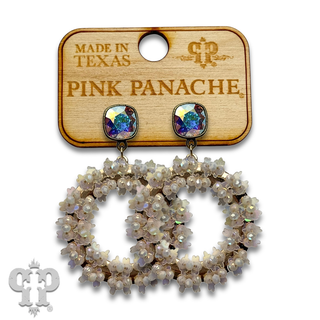 Flower wreath earring with crystals from Swarovski® - LC