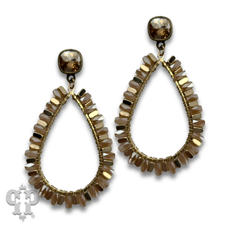 Metallic teardrop with crystals from Swarovski®- LC