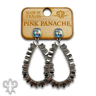 Metallic teardrop with crystals from Swarovski®- LC