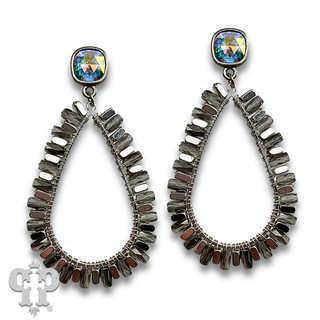 Metallic teardrop with crystals from Swarovski®- LC