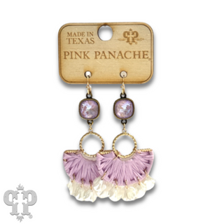 Shell look charm and half circle earring with Austrian crystal