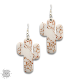 Cactus shape stone earring, last call