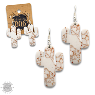 Cactus shape stone earring, last call