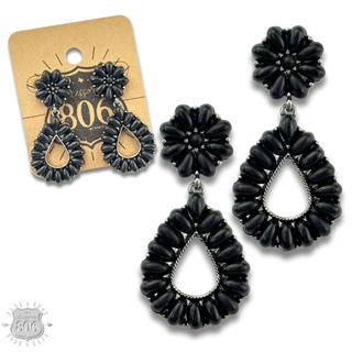 Western stone teardrop earring