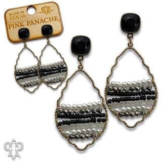 Diamond shape teardrop earring with a crystal from Swarovski®