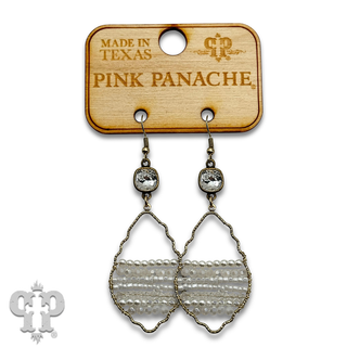 Diamond shape teardrop earring with a crystal from Swarovski®