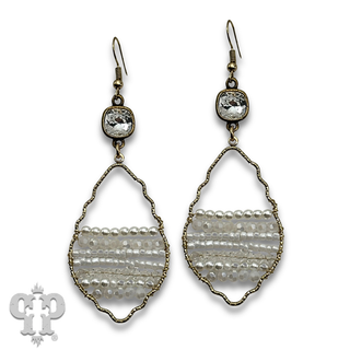 Diamond shape teardrop earring with a crystal from Swarovski®