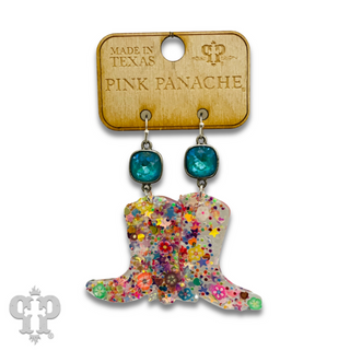 Acrylic earring with Austrian crystal